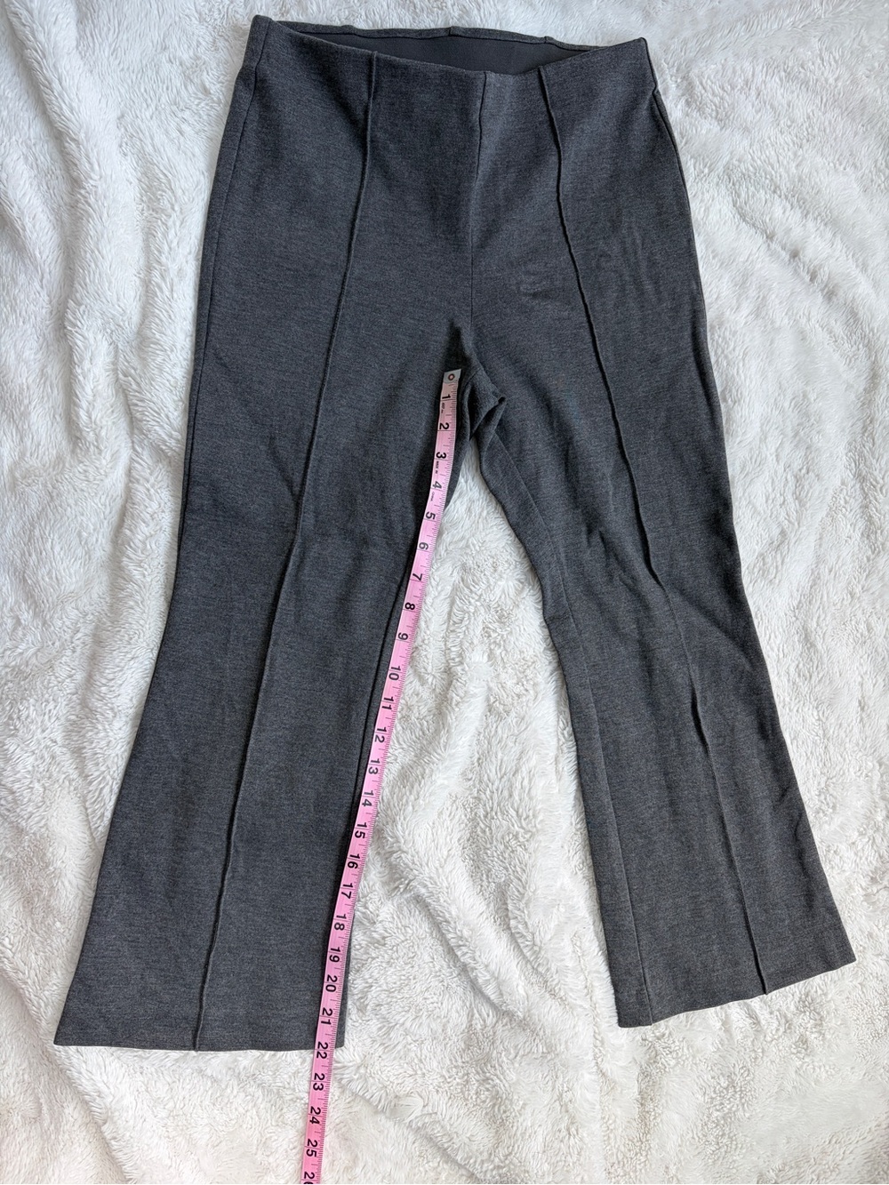 GAP Dark Charcoal Knit Flare Ankle Pants